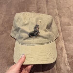 Dachshund Embroidered Baseball Cap - tan